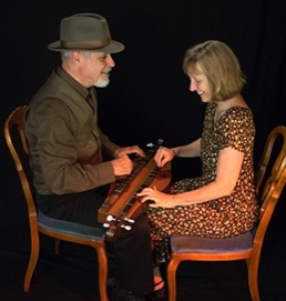 The Time Travelers playing a courting dulcimer